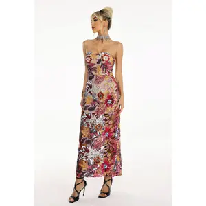 BellaBarnett Satu Floral Glitter Maxi Dress