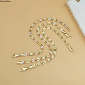 Geometric Block Link Chain Bracelet for Men & Women Punk Hip Hop Style Streetwear Aesthetic Jewelry Trendy Stackable Minimalist Accessory for Daily Outfits, Rave, Party & Matching Couples