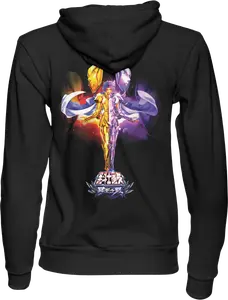 Saint Seiya Caballeros del Zodiaco Saga Gold and Sapuri Hoodie Sweatshirt Man Pullover Long Sleeve GILDAN G640 100% Preshrunk Ring Spun Cotton Modern Classic Fit