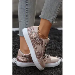 Golden Star Leopard Patch Sneakers Shoes