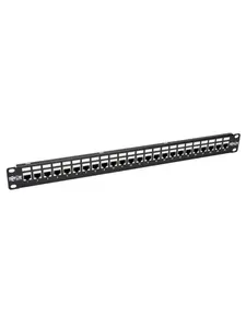 Tripp Lite TRL-N254-024SH6A 24-Port 1U Rackmount STP Shielded Cat6A Feedthrough Patch Panel RJ45 Ethernet