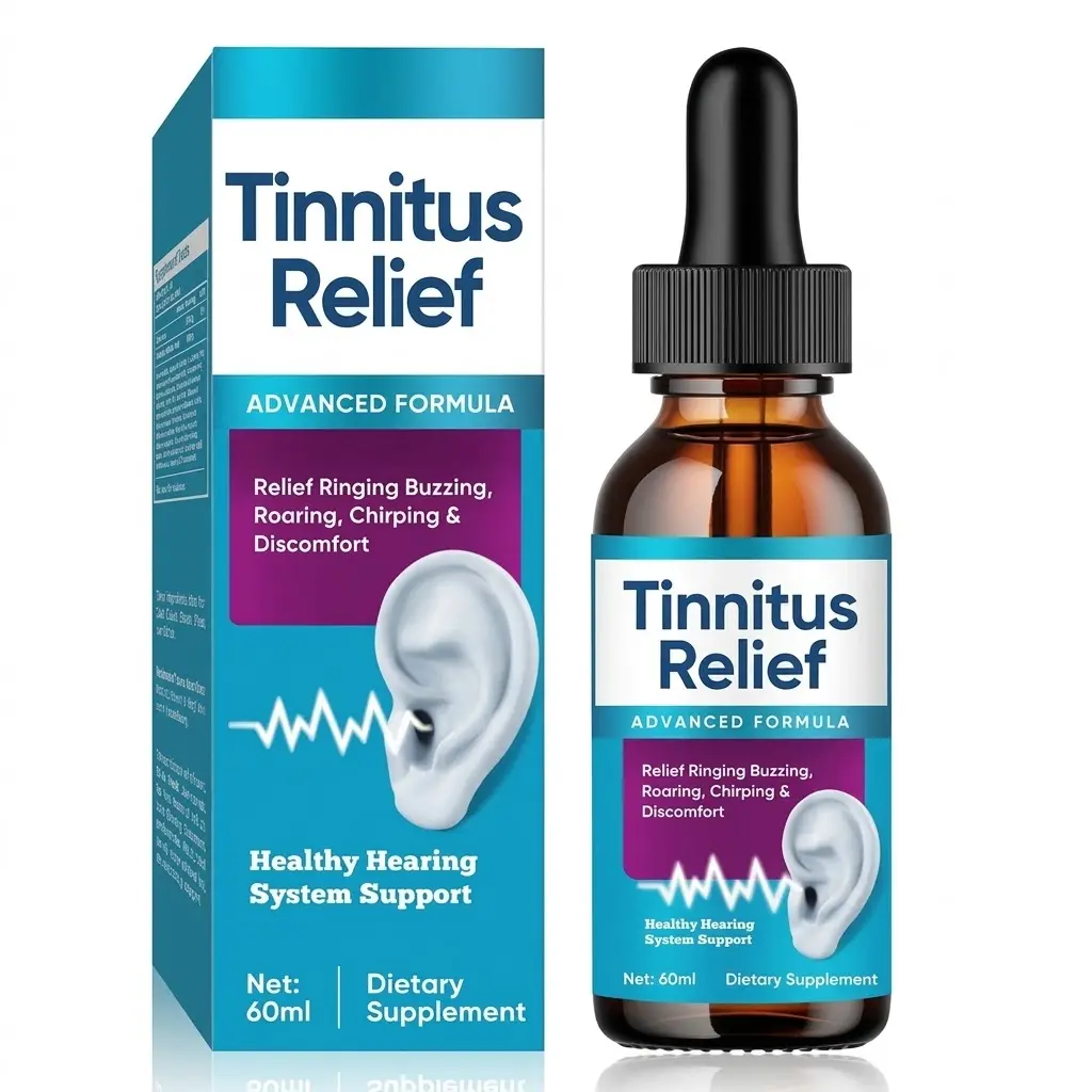 Ear Health & Inner Ear Support Liquid Drops 60ml – Gentle Herbal Dietary Supplement for Ear Ringing, Buzzing & Chirping Sounds, Auditory Calm, Focus & Hearing System Wellness