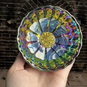 Iridescent ScaEdged Blue Dragon Painting Handmade Jianzhan Teacup with 3D Dragon Motif Porcelain Artistry