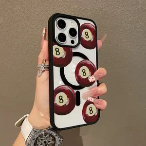 Multi-Functional Magnetic Case for iPhone11/12/13/14/15/16/promax Number 8 Ball MagSafe Ready, Anti-Fall,Ultra-Thin Design | Perfect for Everyday Use