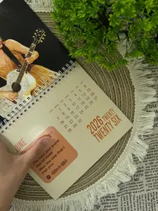Singer 2026 New Year Calendar, Singer Lyrics Month Calendar, 2026 Wall Calendar For Fan, Fan Made, Fan Gifts
