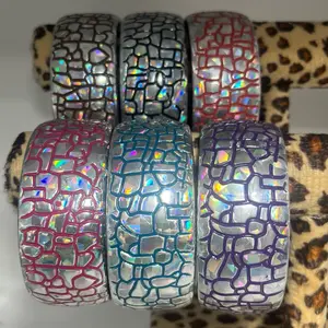 Y2K Holographic Bangle Bracelets | Vintage Bangles | Early 2000s | Deadstock Jewelry woman bracelet