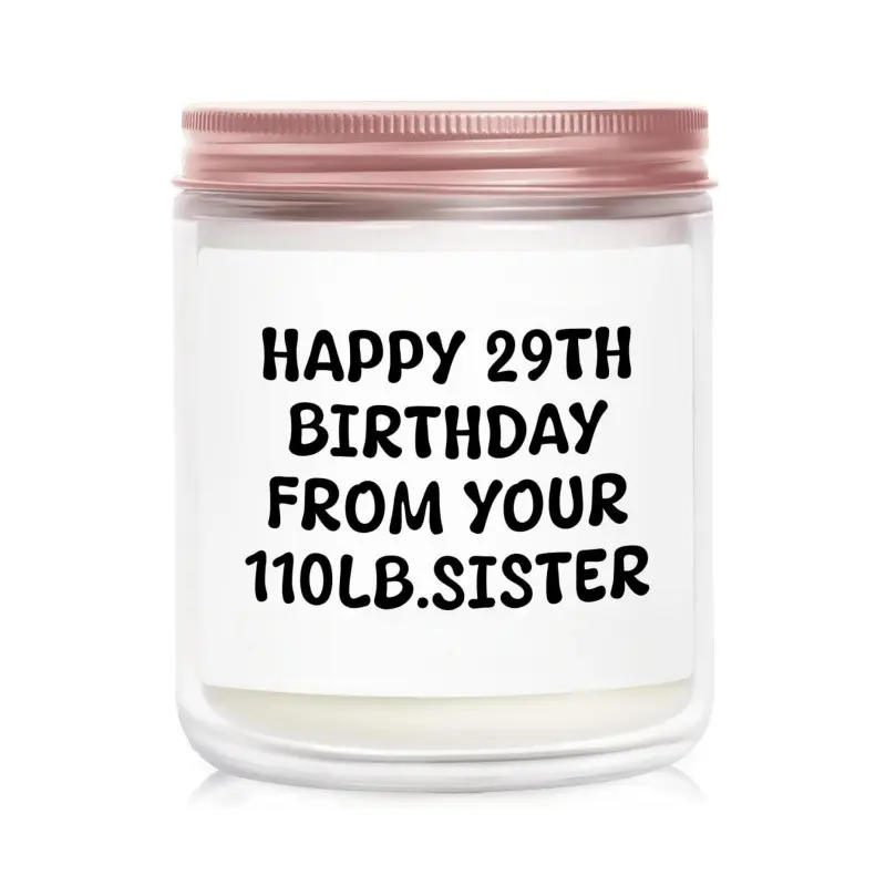 Gifts Candles for Sister,Birthday Gift Candle for Women,Lavender Soy Wax Candle Gifts for Women, Sister Birthday Gift Idea, Natural Soy Wax Candle(from Your 110 Lb. Sister)