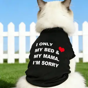 1pc Pet Vest, Lightweight Breathable Sleeveless Vest, Anti-Shedding For Cats & Small Dogs, Suitable For Spring/Summer, Pet Appare