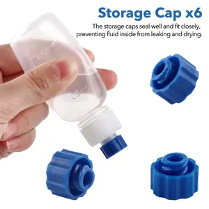 6PCS Glue Applicators Bottles With 14/16/18/20ga Fine Tips for DIY Crafting，Empty Applicator Bottles Without Glue Or Water