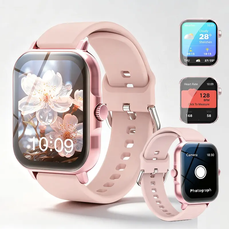 Smart Watch for Women Men, (Answer/Make Call), Compatible with iOS/Android Devices, Call Functionality, Customizable Watch Faces, Music Control, Real-Time Weather Forecasts, TFT Screen, Multiple Sports Modes Tracking for Fitness Users Wearable