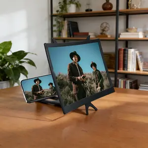 1count Curved Screen Amplifier, 3D Screen Enhancer, Foldable Stand, Universal Smartphone Holder, Ideal for Movies and Games, Essential Entertainment Accessory, Smartphones, Mobile