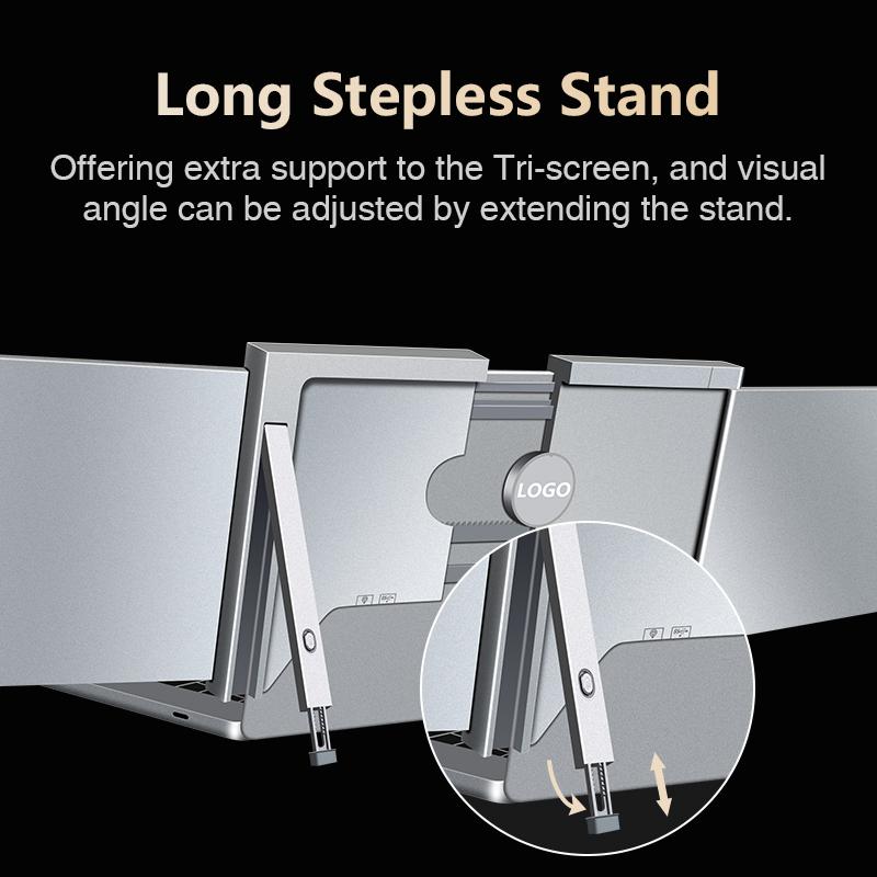 S350 Laptop Monitor Extender, 13.3" IPS Panel 1920x1200 FHD 1200P 60Hz Display, 1-Cable USB-C/USB-A External Monitor for Laptop Work, 1-Cable Easy Installation, Driver-Required First Setup, Compatible with Windows & Mac