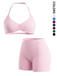 Women'S Strapless Sports Bra with Shapewear Shorts, Lightweight Fitness Seamless Design, Ideal for Workout and Daily Wear, Comfortable Fit