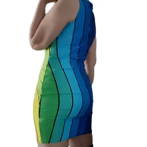 Festival Rainbow Bodycon Dress