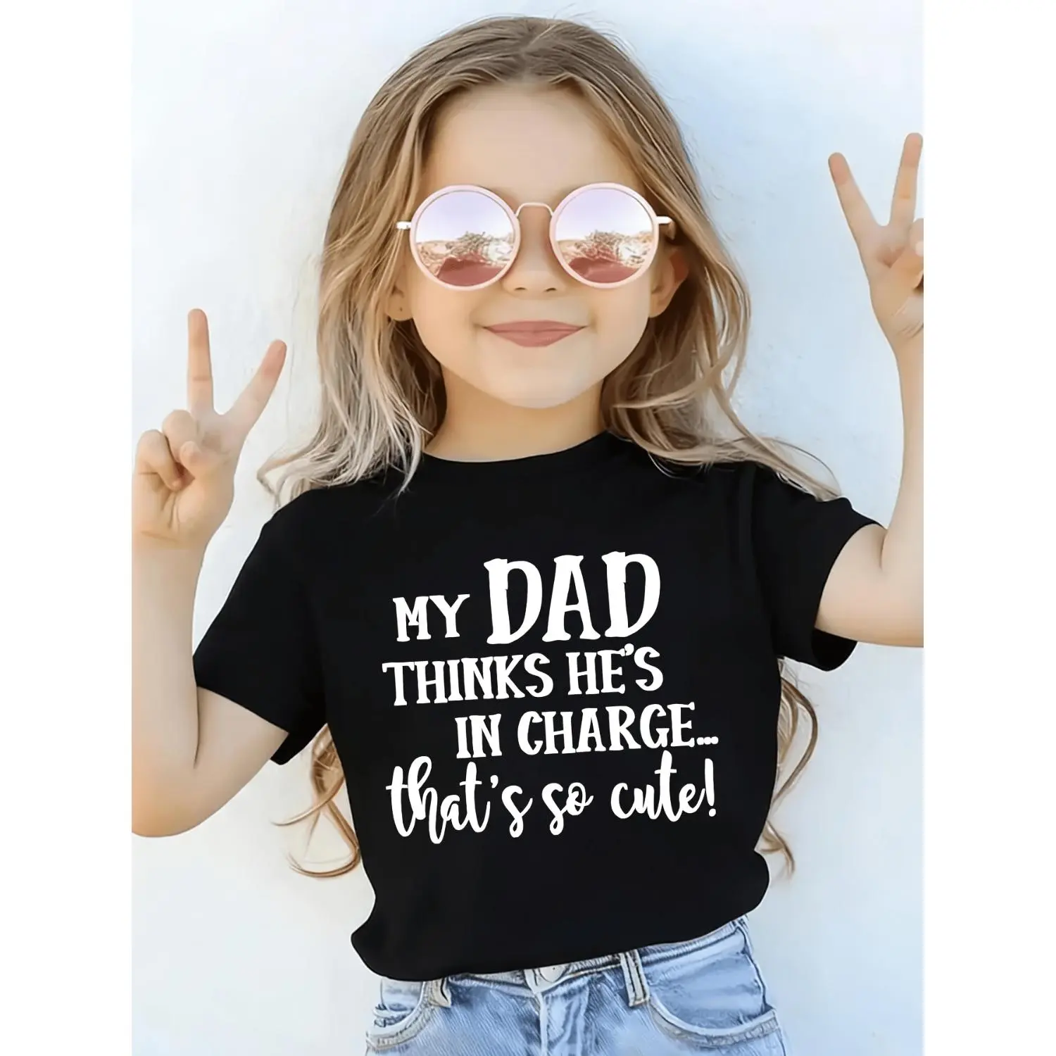 Summer T-Shirt for Girls - Stylish Graphic Design Short Sleeve Round Neck Top, Soft And Comfortable Daily Wear, Adorable And Versatile Outfit, Perfect Gift for Girls, Girls' Summer Tee | Trendy Design | Cute Top for Girls | Casual Everyday Shirt