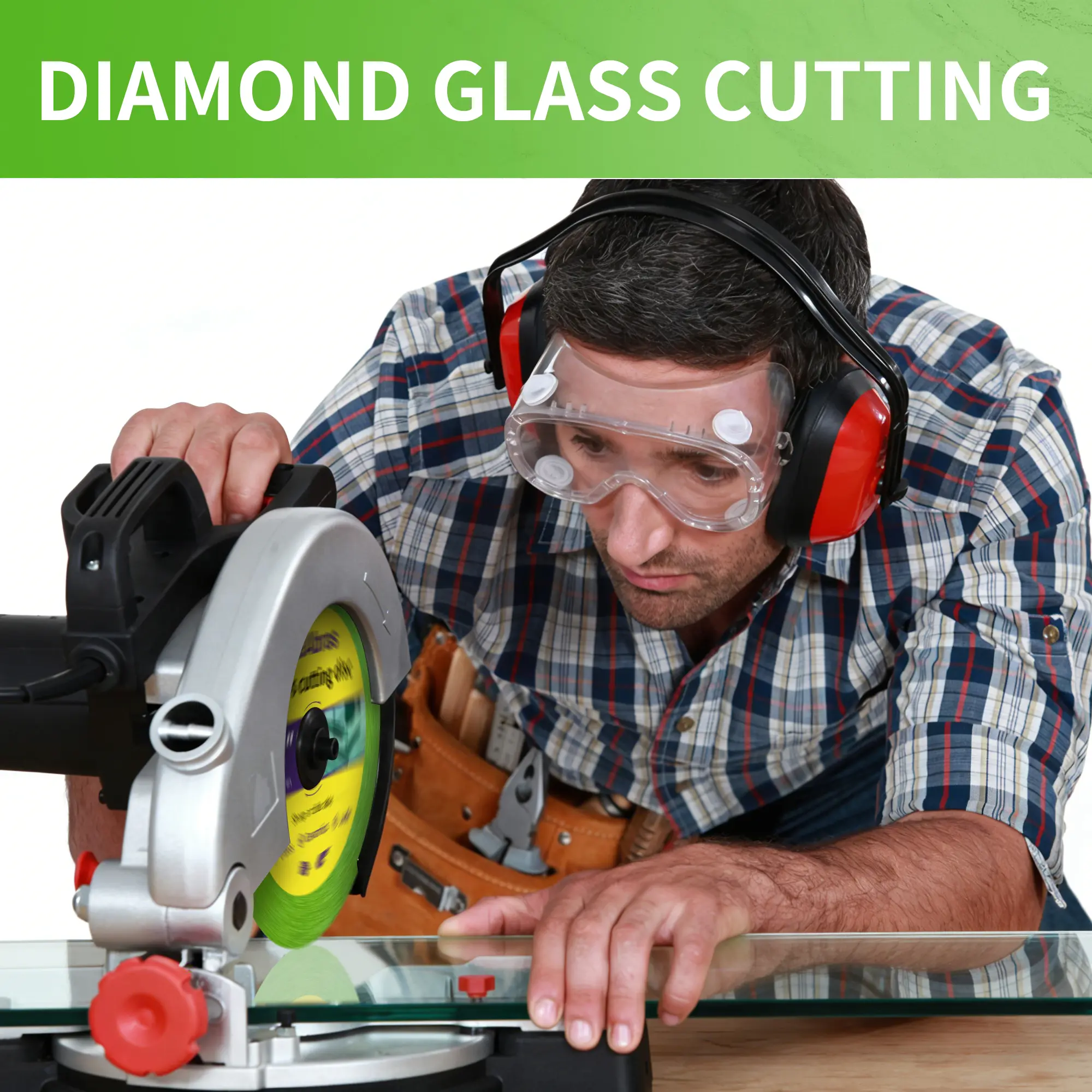 DiaAbras 5 Inches (125mm) Diamond Glass Cutting Disc, Blade for Angle Grinders, Cutting Glass, Ceramic, Jade