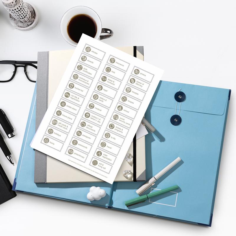 Important Document Organizer Personal Binder Organizer with Labels Accordion File Stylish Binder for Storing Important Papers, Certificates, Passports, Photos, and Letters organizador de documentos