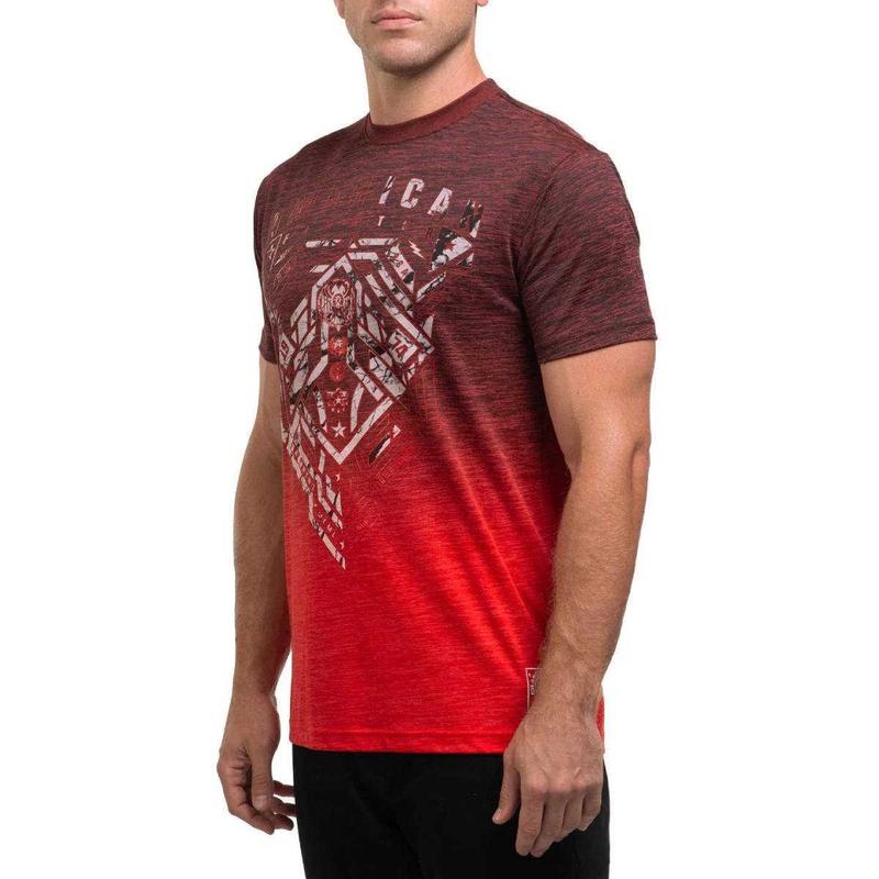 American Fighter Men's Irvine Apple Red & Dark Apple Red Short Sleeve T Shirt Tee