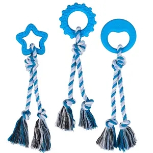 3-Pack Dog Rope Toys for Medium & Large Breeds – Durable Chew & Tug Toys for Aggressive Chewers, Teeth Cleaning, Boredom Relief