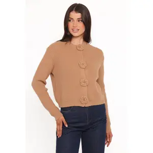 Jones Rosette Cardigan - Mocha