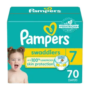 Pampers Swaddlers Active Baby Diapers Pack - Size 7 - 70ct