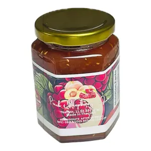 New Peach & Raspberry Jam all natural ingredients - Delicious Snack Flavor Sweet Dip Fruit Balanced