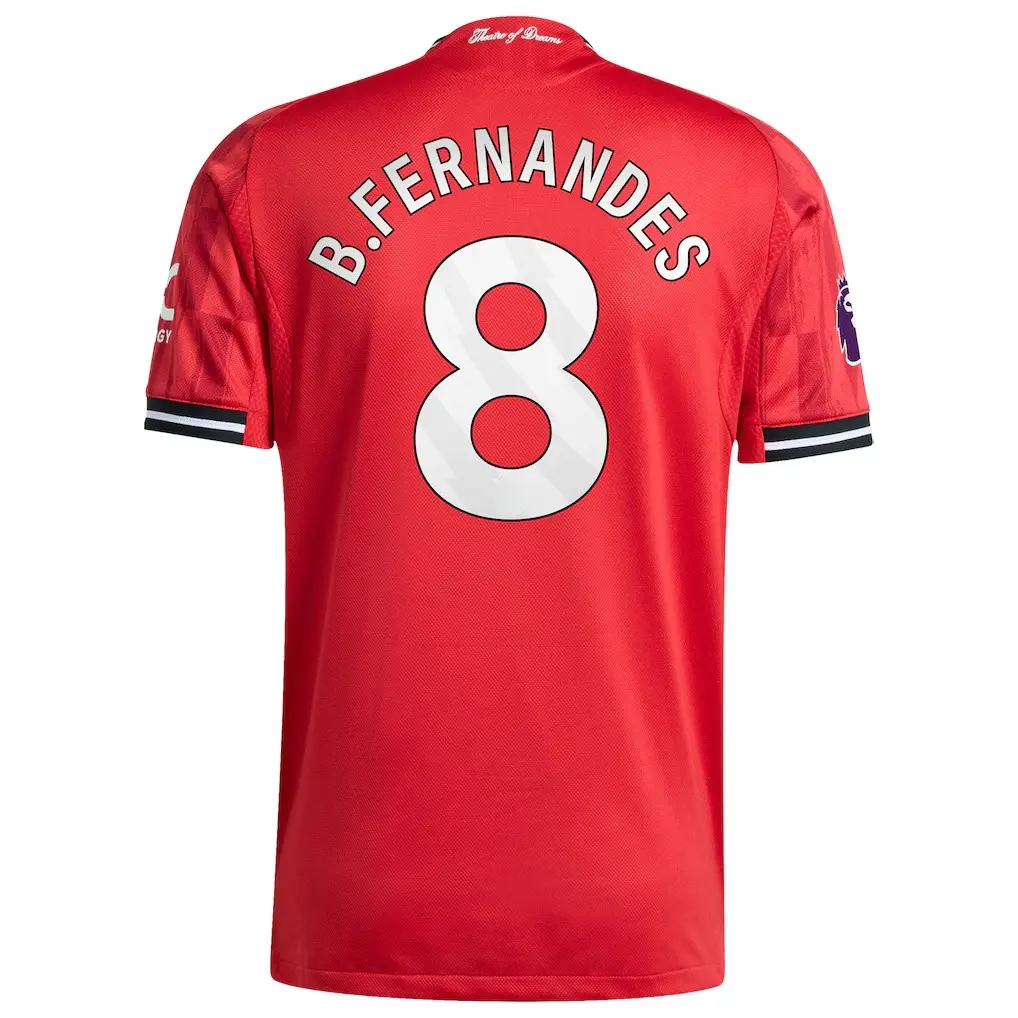 Unisex Soccer Shirt Bruno 2025/26 Home Stadium Replica Jersey - Red Manu