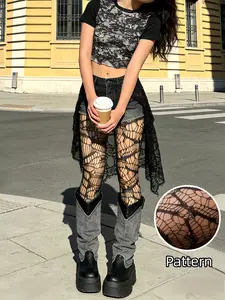 Women's Bat Pattern Nylon Stockings High Elasticity Comfort Sexy Fashion Trendy Underwear for Everyday Party Street Entertainment