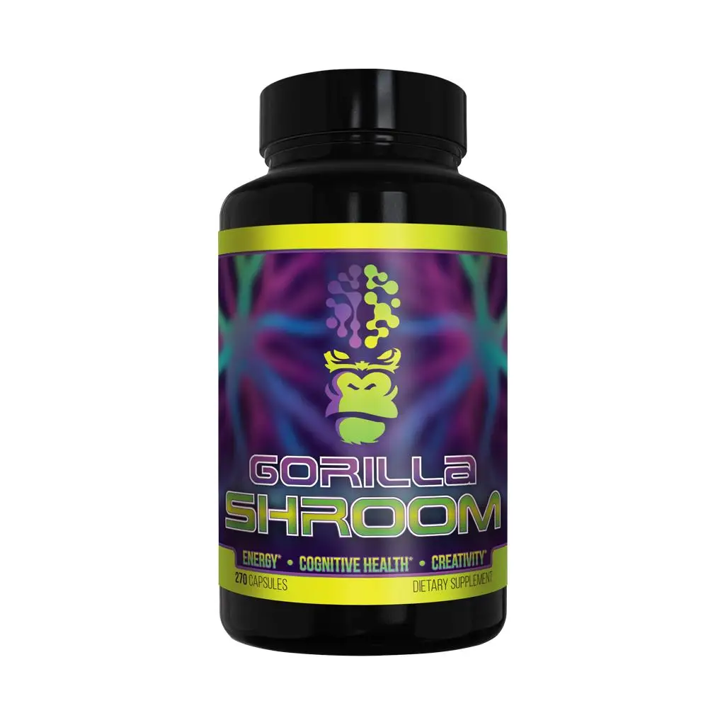 Gorilla Shroom Nootropic Mushroom Supplement -  Lion’s Mane, Cordyceps, Reishi,...