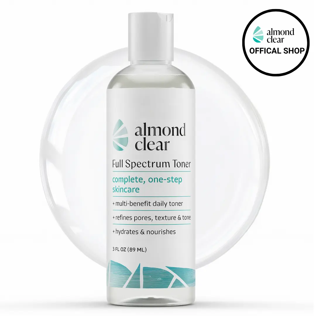 Almond Clear Hydrating Toner, 5% Mandelic Acid Exfoliating Face Toner, 3 Oz
