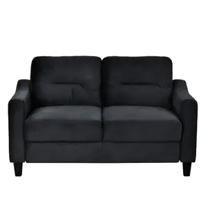 54.3" Small Loveseat Sofa,  2 Seater Sofa Couch, Mid Century Modern Velvet Futon Couches Sofa for Small Spaces Bedroom, Upholstered Comfy Sofas, Sleeper Loveseat, Home Sofa Living Room Set