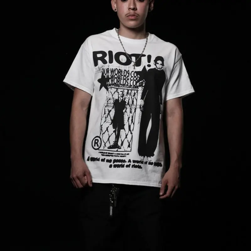 RIOT TEE |   Graphic Riot Shirt, Bold Streetwear Tee, Unisex Casual Top, Statement T-Shirt, Urban Style Graphic Tee, Trendy Riot Design, Protest Shirt, Casual Wear for Men and Women