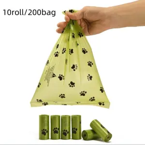 Dog Paw Pattern Dog Poop Bag, 10 Rolls Leak Proof Pet Waste Bag, Pet Waste Bag for Outdoor, Pet Supplies