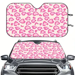 Stylish Leopard Design 1pc Car Windshield Sun Protector, Measuring 57.09×27.56 Inches, Collapsible Windshield Cover That Comes with 2 Complimentary Suction Cups for Rvs, Suvs, And Awning Covers