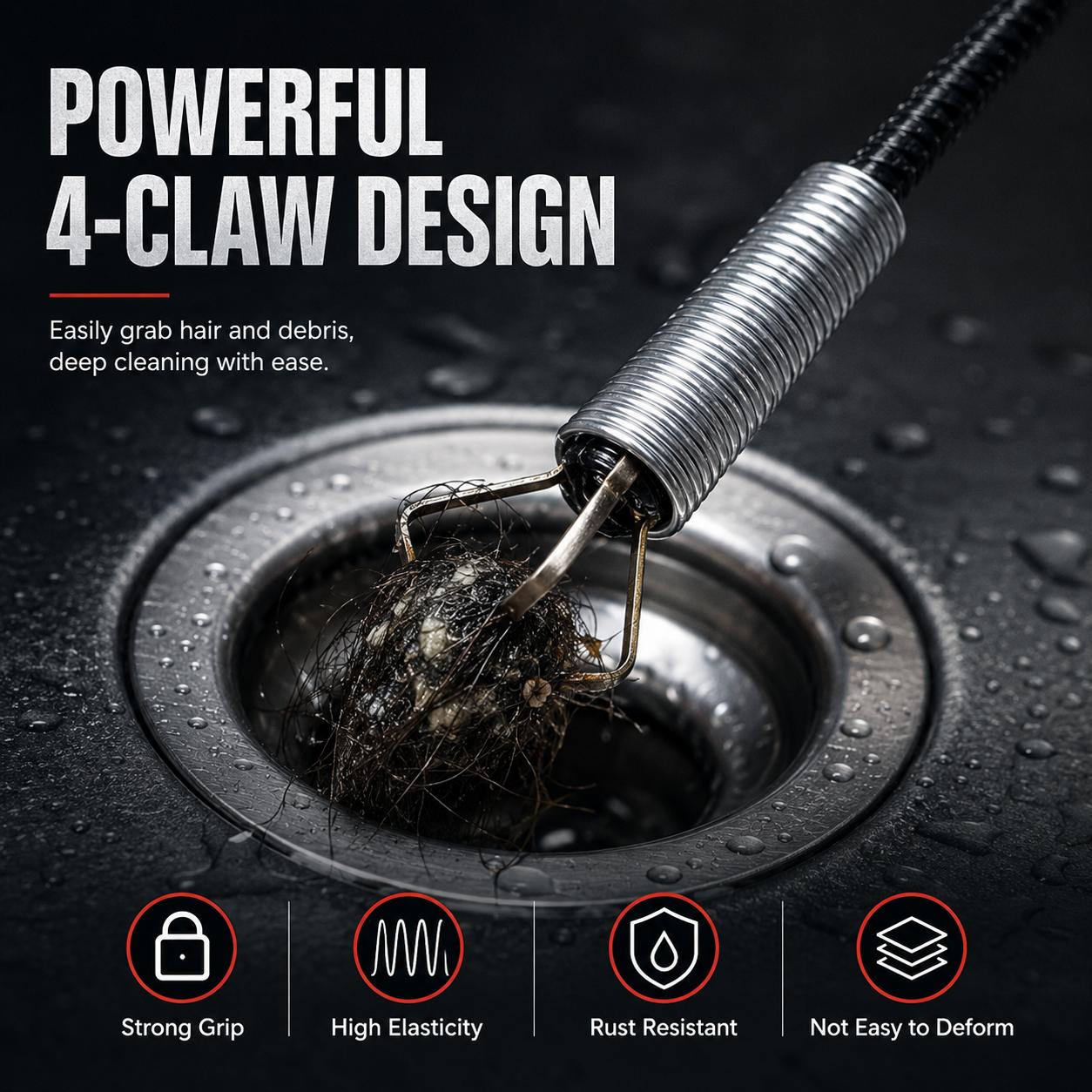 1 Count sewer cleaning tools, drainclog remover, Works for toilet sink and bathtub clog
