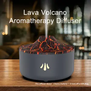 Volcanic Lava Essential Oil Diffuser, Colorful LED Light Humidifier, Ultrasonic Fine Mist Spray Up to 20cm, Air Purifying Aromatherapy Gift, Aroma Diffuser Humidifiers