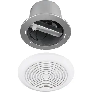 V2262-50 7 Inch Bathroom Exhaust Fan, 50 CFM, 1.0 Sones, 7" Ceiling Exhaust Fan, for 8 Inch Diameter Rough-in Opening, Ideal Ventilation for Bathroom, Laundry Room, Mobile Home, Kitchen & Garage