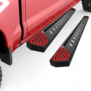 OEDRO 6.5" Running Boards Compatible with 2019-2025 Chevy Silverado/GMC Sierra 1500 Crew Cab; 2020-2025 Silverado/Sierra 2500HD 3500HD, Steel Side Steps Nerf Bars Rails (Excl. 2019 1500 LD)