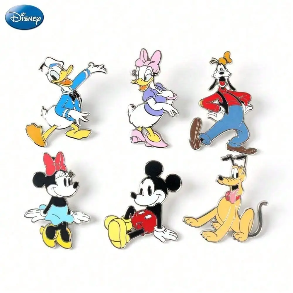 1PC Disney Officially Licensed Mickey Mouse Donald Duck Pluto Enamel Pin - Cute Cartoon Brooch Button Badge for Backpacks Clothes, Ideal Anime Fan Collectible Gift