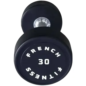 French Fitness Urethane Round Pro Style Dumbbell 30 lbs - Single (New)