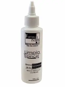 Fantasy Nails Liquid Brush Cleaner 4 fl oz - Versatile Manicure Polish Cleanser for Acrylic Brushes - 118ml Bottle
