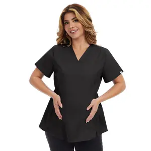 Kitmaz Maternity Scrub Top – Soft V-Neck, 2 Pockets