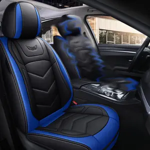 1pc Universal Car Seat Covers PU Leather Seat Covers Cushion Car Seat Protector Mat For Sedan SUV Car Accessories (Only 1 Front Seat Cover)