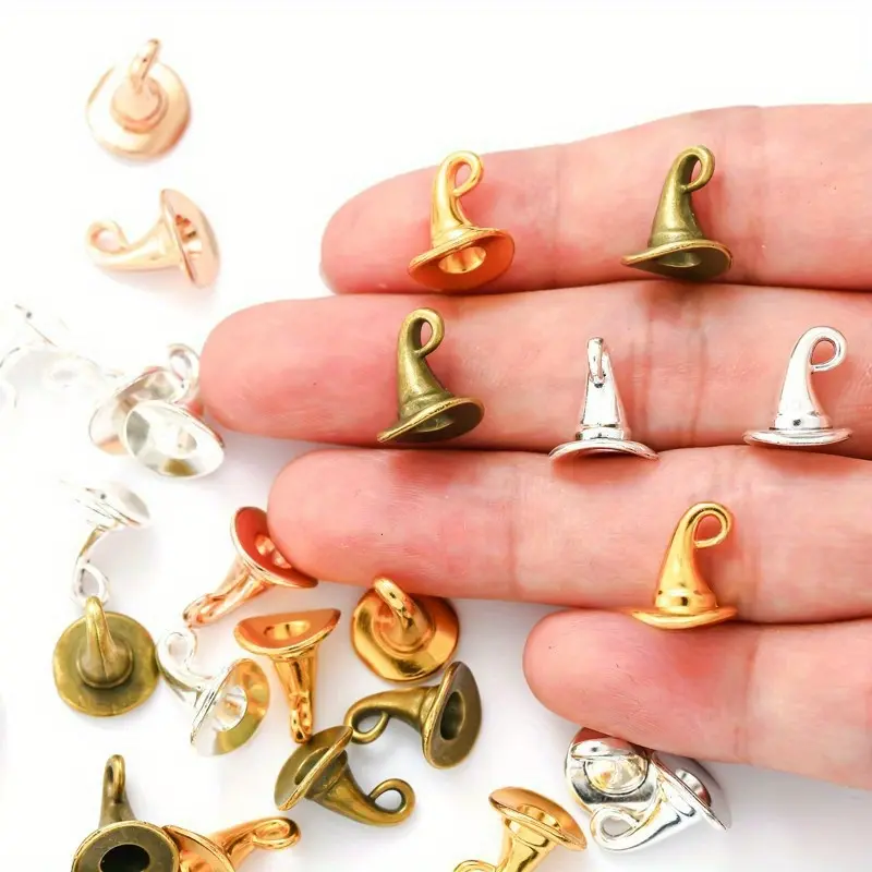 20pcs Alloy Pendant Halloween Witch Hat Charms Bracelet Necklace Crafts Pendant Charms Making