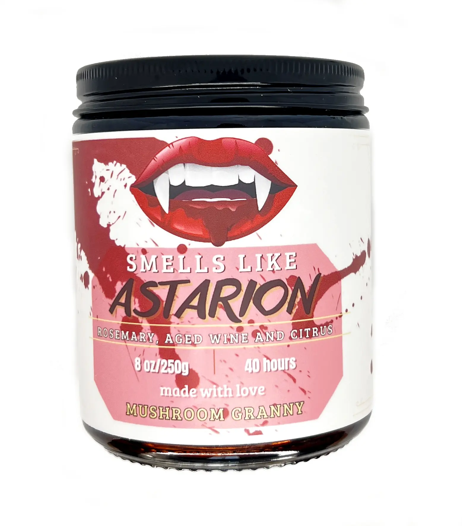Astarion Vampire Scented Inspired Candle - BG3 - 8 oz Hand Poured - Nerdy Anime Video Game Gift, Baldur's Gate 3 Merch Decor Aroma Freshener