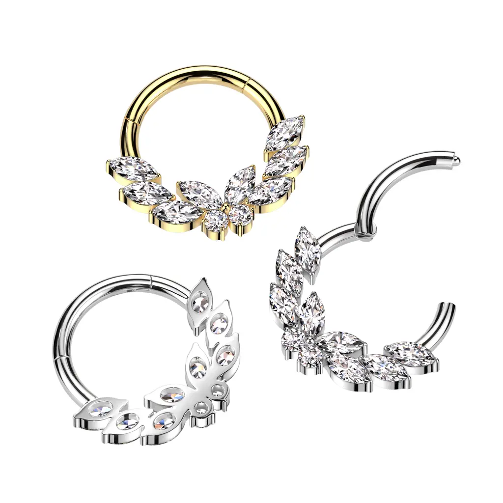 16G Butterfly Septum Ring • Clicker Ring • Nose Ring • Clicker Hoop • Seamless Hoop • Helix Hoop• Cartilage Piercing • Daith Earring