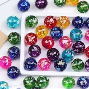 Speckled 16mm Chunky Acrylic Bead Set of 5