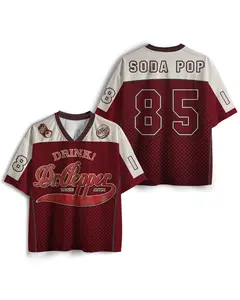 1970s Retro Soda Brand Inspired Mesh Jersey