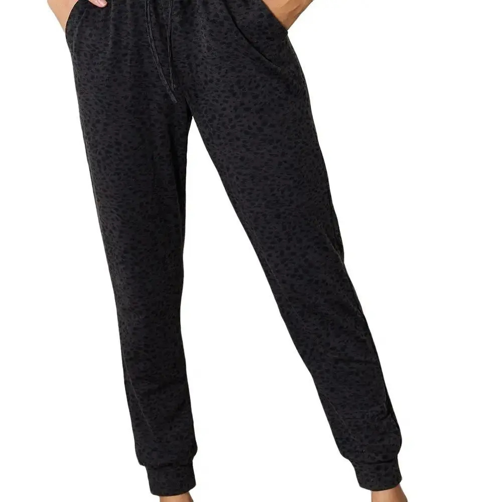 Basic Bae Leopard Print Joggers with Pockets