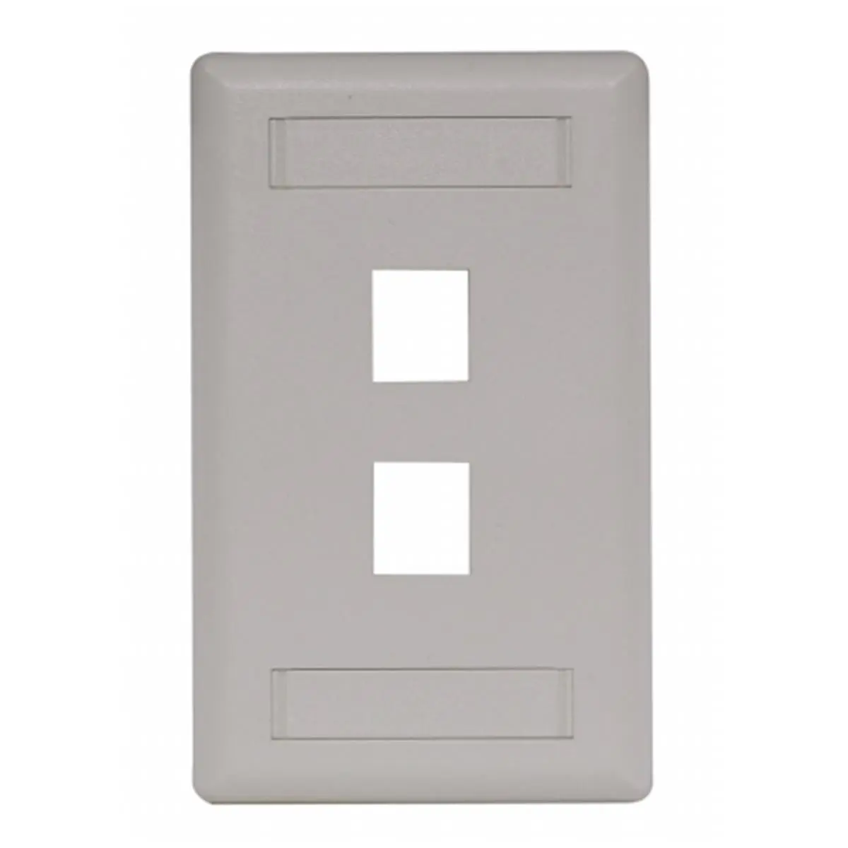 Hubbell IFP12OW Faceplate - 2-Port Rear Loading, Single Gang, Home/Office White